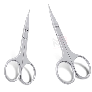 Ciseaux à cuticules en acier inoxydable de qualité supérieure, à lame courbée et pointe affûtée, pour une manucure de précision, instrument de beauté - Product Image 1