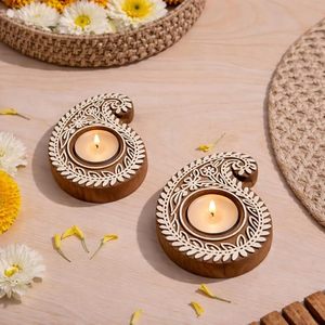 Nordic Star Shape Wooden Candle Holder Handmade <b>Tea</b> Light Candle <b>Stand</b> Home Decoration Christmas - Product Image 2