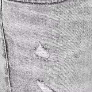 Jeans de Mezclilla Desgastados para Hombre, Corte Slim Fit, Cintura Media, Estilo Casual, Color Gris Claro - Product Image 6
