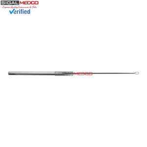 Curette Dermique Chirurgicale Professionnelle en Acier Inoxydable à Manche Solide, Boucle Auriculaire STR SM 160 MM, Instrument de Dermatologie de Précision pour la Peau - Product Image 3