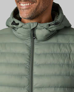 Chaqueta Acolchada con Capucha para Hombre, Color Sólido, Rellena de Plumón, Cierre de Cremallera, Resistente al Viento, Estilo Casual para Invierno, Corte Regular - Product Image 6