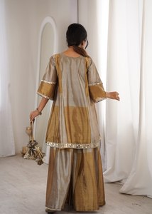 Best Selling Salasa Fabric Mirror & Lace Work Ready-Made <b>Top</b> & Pant Set with Batwa Available for Sale from India - Product Image 6