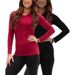 Wholesale Athletic Compression <b>Top</b> for Women Moisture Wicking Long Sleeve Base Layer Shirt for Exercise Fitness and Outdoor - Product Image 6