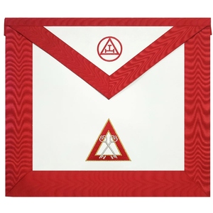 Treasurer Royal Arch Chapter apron red <b>machine</b> embroidery masonic apron fraternal regalia ceremonial apron - Product Image 6