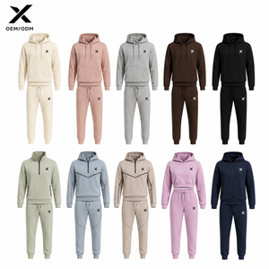 Chándal Deportivo de Otoño para Mujer X Sports City, con Capucha, Media Cremallera, Estampado, Color Sólido, Estilo Deportivo, con Bolsillos Laterales - Product Image 1