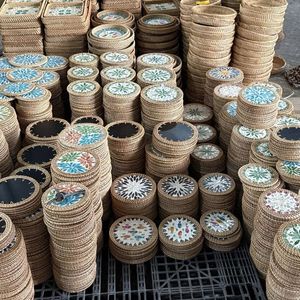 HOT SELLING Rattan Tray Mother Of Pearl For Dining Table Display And <b>Remote</b> <b>Control</b> <b>Storage</b> Elegant Design - Product Image 6