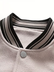 <b>Men's</b> Casual Embroidered <b>Letter</b> Front Casual Varsity <b>Jacket</b> Autumn Winter Warm Vest Coat with Slim Fit Cotton Blend All Weather - Product Image 3
