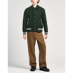 Blousons de baseball d'hiver pour hommes, design personnalisé, 100% coton, écologiques, col montant, broderie, poches zippées sur le devant - Product Image 4