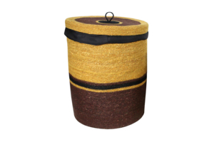 Colorful <b>Plant</b> Fiber Storage <b>Baskets</b> With Handles Circle Shape Multi Purpose Nesting Set of 3 - Product Image 3
