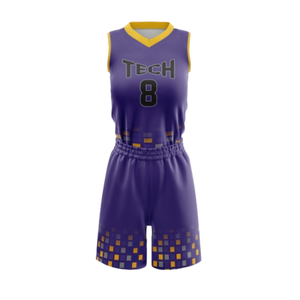 Uniformes de basket-ball personnalisés pour femmes - Maillots et shorts de basket-ball pour femmes de haute qualité avec sublimation intégrale, évacuation de l'humidité - Product Image 4
