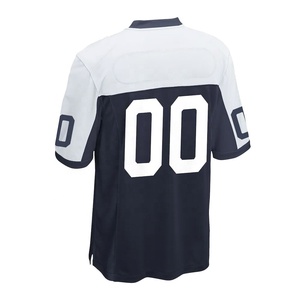 Maillot de football américain pour jeunes, col en V, manches courtes, uniforme d'équipe, bleu foncé et blanc, pour entraînement et matchs - Product Image 6