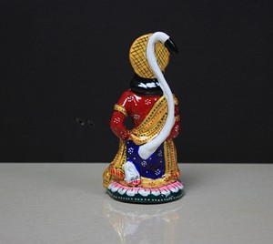 Nirmala Handicrafts Metal painted Sitting Hanuman <b>Statue</b> Handmade Hanuman <b>Statue</b> Blessing Hanuman Bajrangbali Idol - Product Image 5
