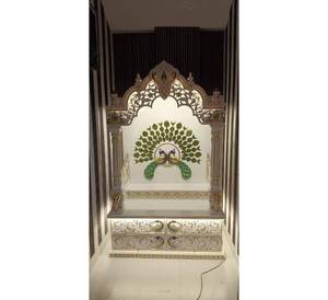 Venta al por mayor de mármol pulido templo Mandir para uso en hoteles modelo hecho a mano patrón decoración interior de la India proveedor - Product Image 2