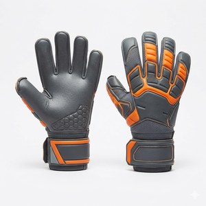Gants de gardien de but de football Elite avec paume antidérapante en cuir PU et fermeture auto-agrippante, gants de sport unisexes - Product Image 5