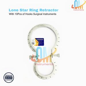 เครื่องมือถ่างแผลผ่าตัดแบบยึดติดด้วยตัวเอง Lone Star รุ่น Silver Surgical Ring Retractor 10 ตะขอซิลิโคน ทำจากสแตนเลส ได้รับการรับรองมาตรฐาน ISO แข็งแรง ทนทาน ฆ่าเชื้อได้ด้วยการอบไอน้ำ - Product Image 5