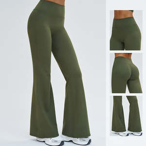 Pantalons de yoga à jambe droite avec taille haute, effet liftant des hanches, respirants et à coupe large, idéaux pour l'exercice et la remise en forme des femmes - Product Image 2