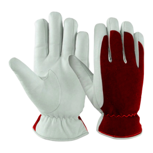 Gants de travail en cuir de vachette grainé de qualité supérieure, doux et confortables, robustes, pour la sécurité des mains, pour l'industrie et le jardinage - Product Image 4