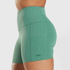 <b>Compression</b> Sport Fitness Yoga Gym <b>Shorts</b> for <b>Women</b>-Spandex/Polyester Wicking Quick Dry Anti-Bacterial Custom Logo with OEM - Product Image 6
