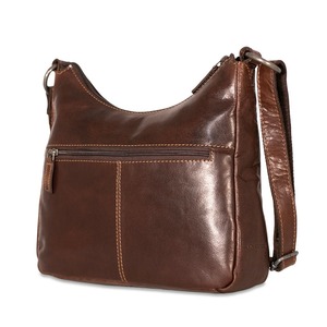 Sac bandoulière en cuir vieilli fait main, marron classique, pour femme, avec boucle décorative - Product Image 4