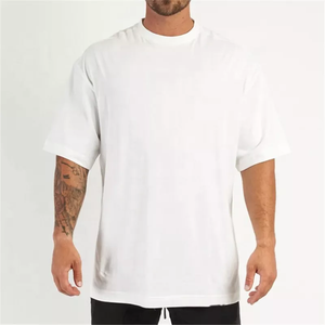 Camisetas lisas con diseño de logotipo personalizado, camisetas Premium de talla estadounidense, Camiseta holgada de muestras pesadas de 300 Gsm para hombre - Product Image 2