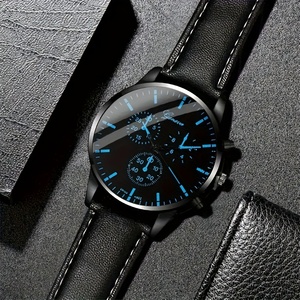 Fashion Men <b>Watch</b> Set Gift 2 Pcs / Set <b>Black</b> Mens Quartz <b>Watch</b> With Bracelet - Product Image 2