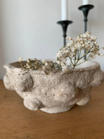 Bol en papier mâché écologique et durable, design Art Déco élégant, fait main, couleur et taille personnalisables, pièce maîtresse pour salon