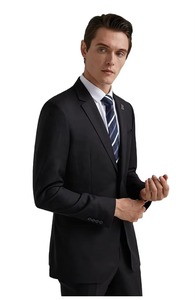 Traje de Negocios para Hombre, Estilo Británico, de Terciopelo con Cuentas, Cierre de un Solo Botón - Product Image 4