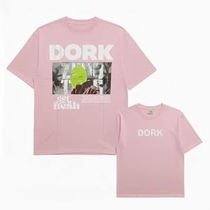 T-shirts blancs de haute qualité en gros, personnalisables avec impression graphique, en coton, unis, surdimensionnés, épais, pour hommes - Product Image 1