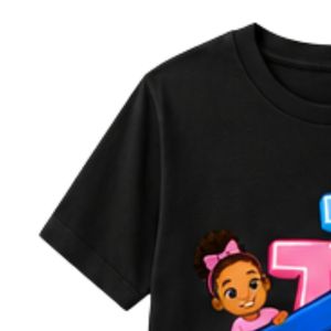เสื้อยืดคอกลมแขนสั้นสีดำสำหรับวัยรุ่นพร้อมดีไซน์ตัวอักษรประสานกันสำหรับโรงเรียน เสื้อผ้าสตรีทแวร์สวมใส่สบายทุกวัน - Product Image 5