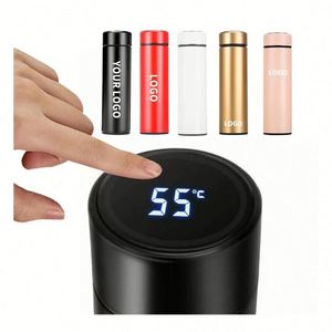 Bouteille d'eau LED en acier inoxydable écologique de 500 ml avec couvercle, logo personnalisé, optimisée pour le fitness, vente en gros - Product Image 4
