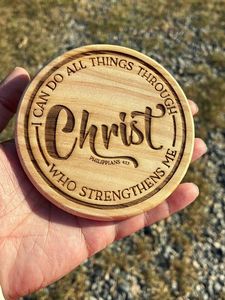 Juego de Posavasos Redondos de Madera Ecológicos Personalizados, Diseño Rústico, Grabado Láser con Nombre de Familia y Fecha de Creación, Manteles Individuales Personalizados - Product Image 2