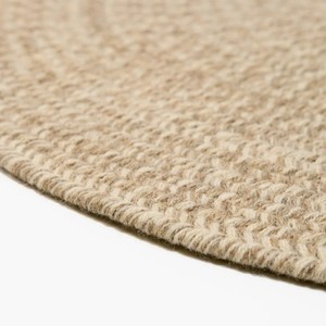Oval Jute Area Rug Solid Color Braided Flat Weave Modern Living Room Decor Spot <b>Clean</b> - Product Image 2