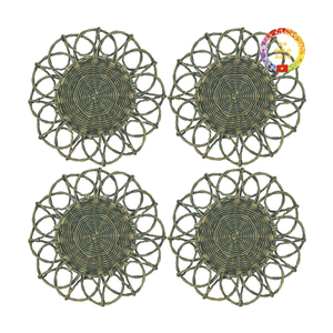 Rattan Placemat | Natural Handwoven | Round Charger <b>Plate</b> | Durable Tableware | Bulk Supplier - Product Image 3