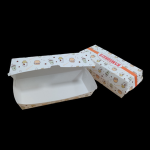 EcoRev Custom Biodegradable Eco-Friendly Rigid Food Grade Takeaway Cardboard Fast Food to Go Burger Packaging <b>Box</b> ECO22 UV Logo - Product Image 3
