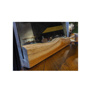 Nouveauté : Miroir mural en teck massif RecWave Live Edge, décoration moderne pour la maison, meubles en bois massif pour la décoration intérieure, salon - Product Image 2