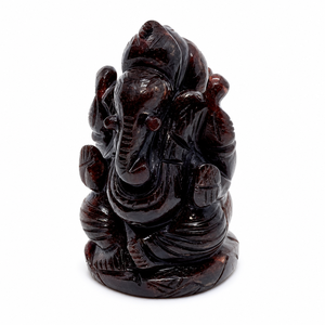 Estatua de Ganesha de Granate Natural |   Figura de piedra preciosa tallada a mano |   Regalo de Decoración Espiritual para el Hogar - Product Image 1