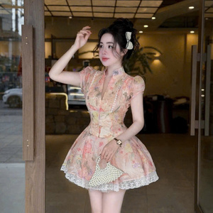 Robe longue unie à manches courtes pour femme, taille naturelle, alliant parfaitement élégance, confort, décontracté et formel, idéale pour diverses occasions. - Product Image 1