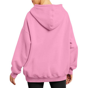 Sweat à capuche surdimensionné personnalisé pour femme, en molleton doux, coupe décontractée et ample, style streetwear, service OEM - Product Image 3