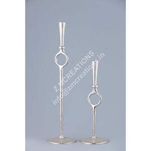 Modern Simple Style Handmade Sustainable Aluminum Pillar Candle Holder Gift Set for Weddings Christmas-Eco-Friendly <b>Table</b> - Product Image 1