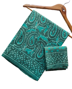 Sari en soie à motifs géométriques pour femmes, robe indienne pakistanaise modeste, tenue de mariage et de fête - Product Image 4