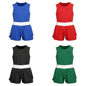 Singlet de Boxeo Azul de una Pieza, Secado Rápido, Poliéster, Ropa de Artes Marciales, Corte Regular, Talla Adulto - Product Image 2