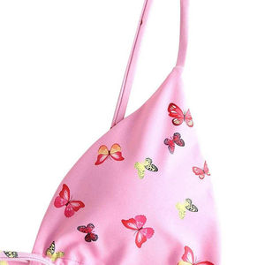 Venta al por mayor 2026 Conjunto de 1 pieza de braga de baño de color liso para mujer, tipo tanga, de Spandex/Poliéster, con estampado por transferencia térmica, de secado rápido - Product Image 2