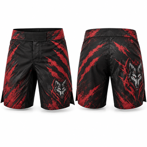 Shorts de MMA extensibles en mélange de Spandex et Nylon, fermeture sécurisée, vêtements d'agilité, coutures flexibles du fabricant, vente en gros - Product Image 6
