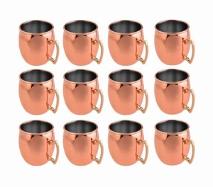 Taza de café con diseño martillado, grande, de cobre y acero, para uso en exteriores e interiores, diseño auténtico, taza duradera para bebidas, Aura Moscow - Product Image 5