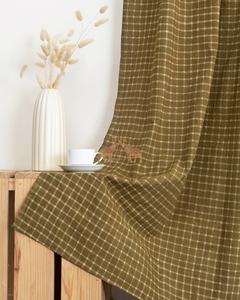 Cortinas de Algodón con Estampado a Mano, Elegantes y Versátiles, con Rayas Bohemias para Ventanas y Puertas - Product Image 3