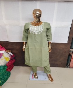 Ensemble Salwar Kameez ample en coton vintage moderne pour femme, longueur ras du sol, pour fêtes et tenues décontractées toutes saisons, imprimé numérique 85233 - Product Image 3