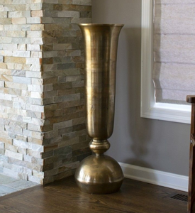 Vintage Trumpet <b>Vase</b> Metal Flower <b>Vases</b> Gold Finished for Wedding Event Party Decor Centerpieces Luxury Tall Flower <b>Vases</b> - Product Image 2