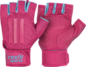 Professional Lifting Gloves with Wrist Support for Strength and Gym Training Rexfit Professional Finger Durable Half Finger Gym - Product Image 3