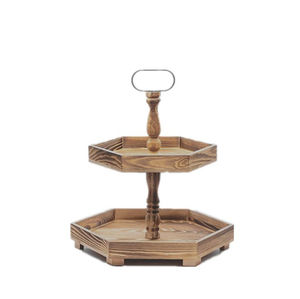Support à gâteau en bois de qualité supérieure, finition naturelle, aspect luxueux, 3 niveaux, vente chaude, forme optimale pour les fêtes d'anniversaire - Product Image 4