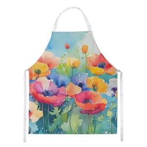Unisex Large Multicolor Watercolor Anemones <b>Apron</b> <b>for</b> Adults <b>for</b> <b>Cooking</b> Baking Gardening Crafts-Kitchen Server - Product Image 1
